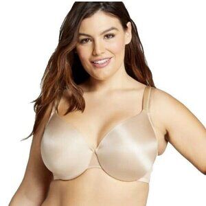 Cacique Lane Bryant 34H Bra Cafe Mocha Smooth Satin Full Coverage Underwire